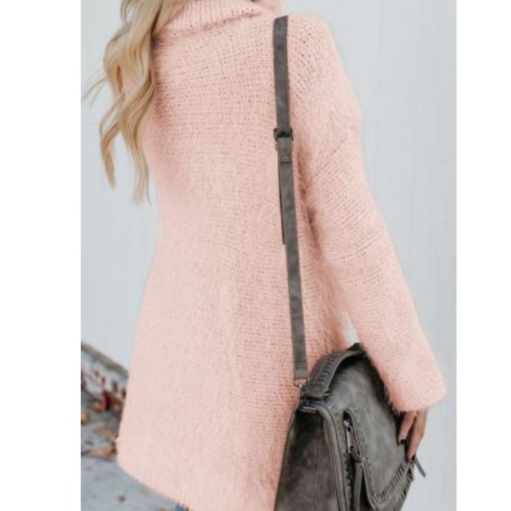 Pink Fuzzy Cardigan - Picture 2 of 2